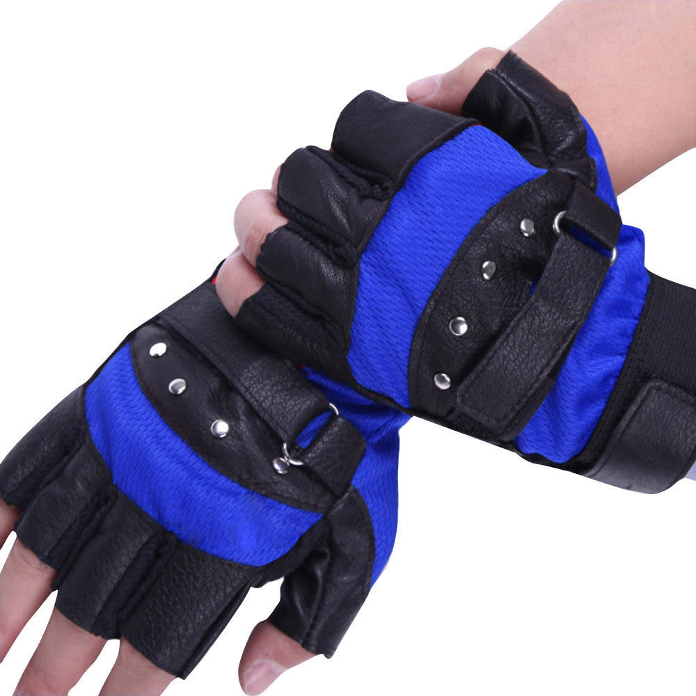 Soft Sheep Leather Fingerless Tactical Gloves