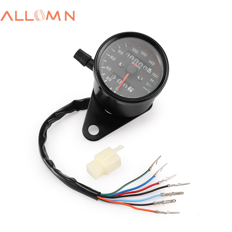 12V Dual Odometer Speedometer Gauge LED Backlight Turn Signal Lamp Kit for ATV/Honda /Yamaha/ Suzuki /Harley