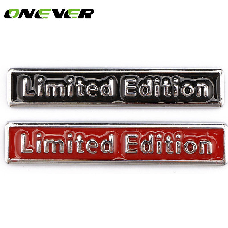 3D Metal Limited Edition Stickers Chrome Badge Decals