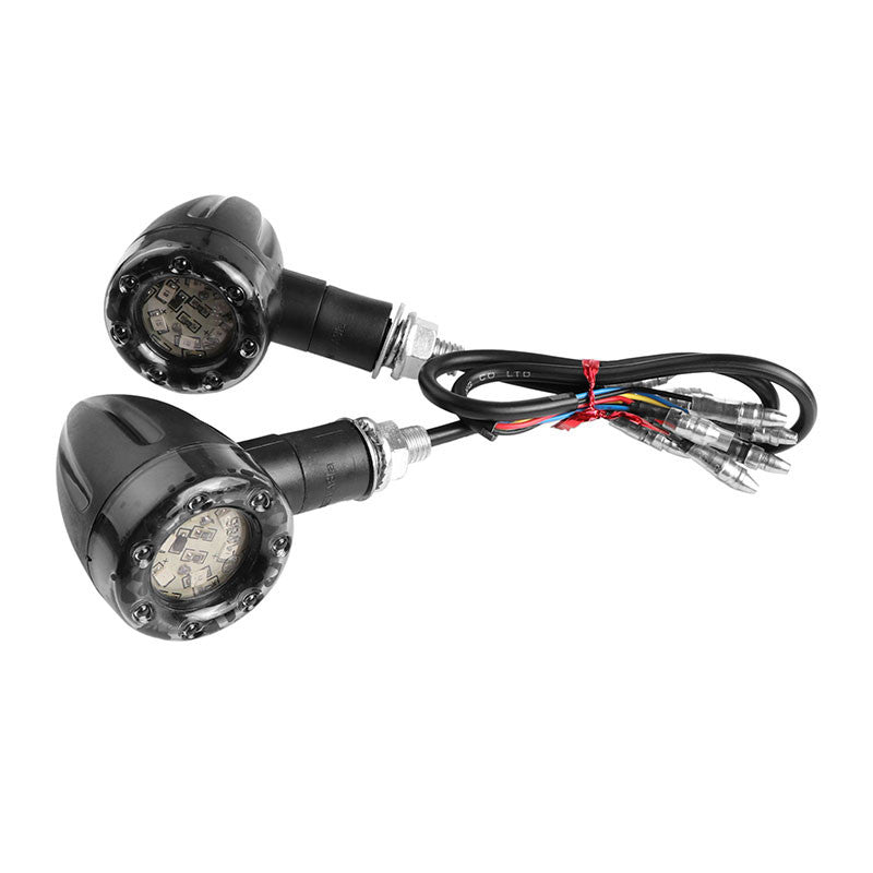 2pcs 12V Turn Signal Light Brake Stop Lights Amber Red Indicator Lamp for Harley Chrome Scooter