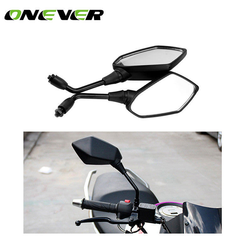 10mm Motorcycle Rearview Mirrors 360 Degrees Rotatable Side Mirror 2PCS Universal